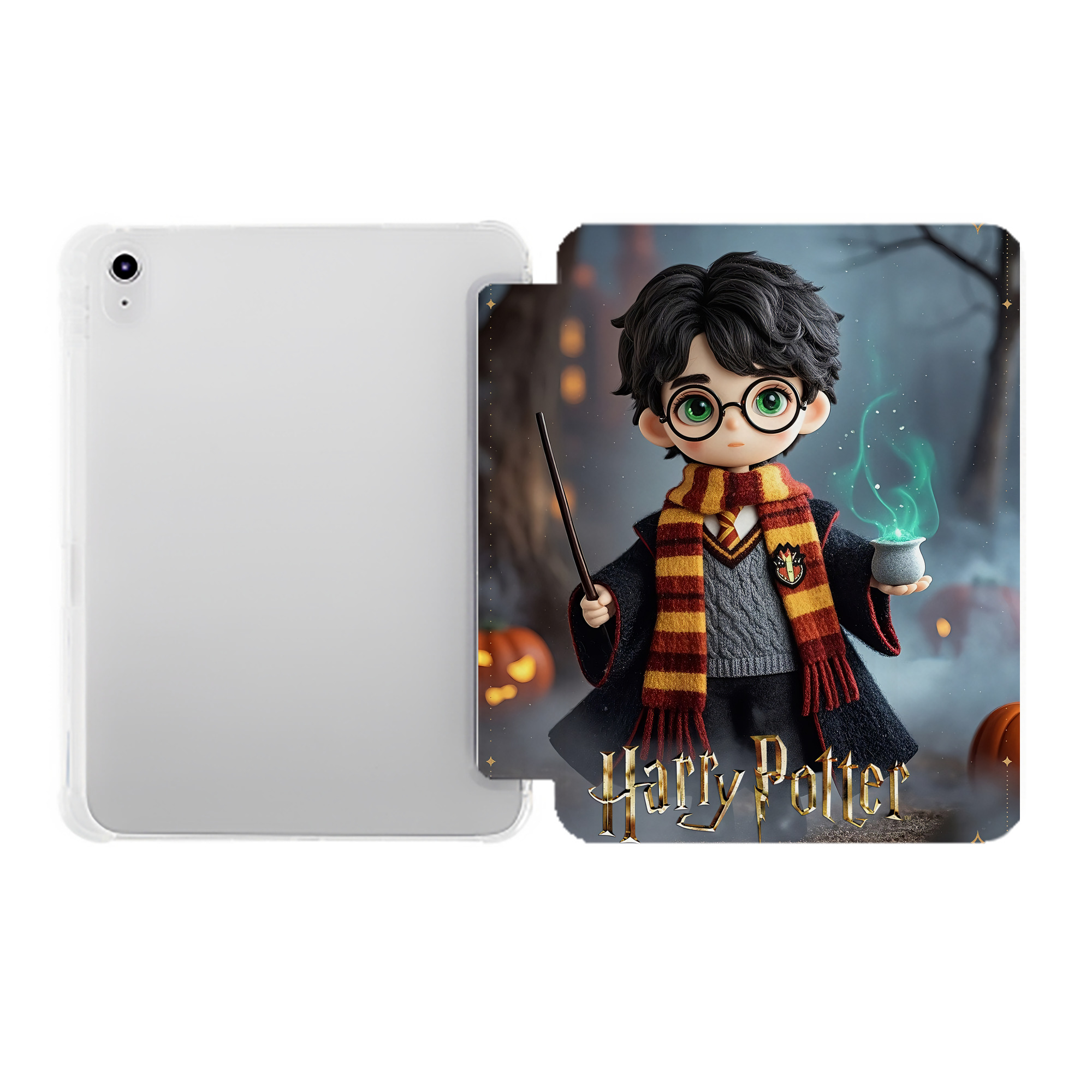 （画像用） Harry Potter ハリー・ポッターシリーズ IPad ケース ペン収納付き 三つ折りスタンド PUレザー×シリコン 対応機種9.5/10.5/10.9インチ